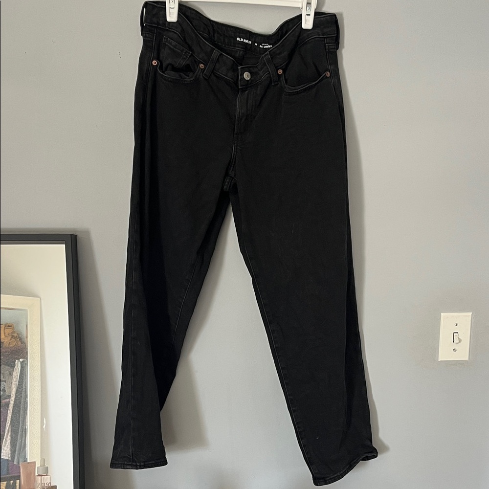 Old Navy Black Women's Straight Leg Jeans